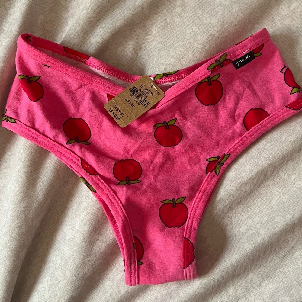 Brand New Pink XS Victorias Secret cheeky apple panty.